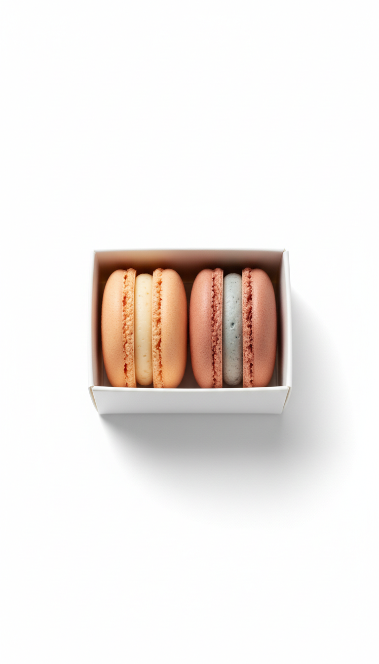 French Macaron Duo Box Pistachio & Raspberry
