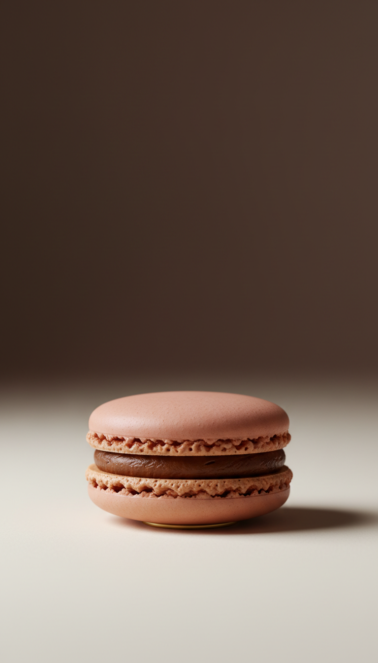 Rose ganache French macaron
