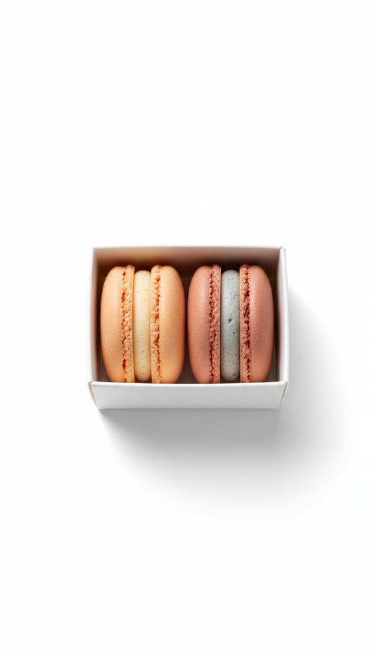 French Macaron Duo Box Pistachio & Raspberry